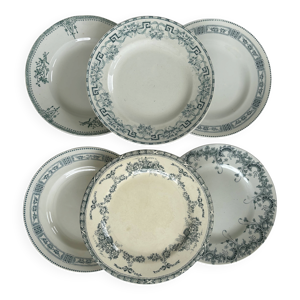 6 assiettes plates en