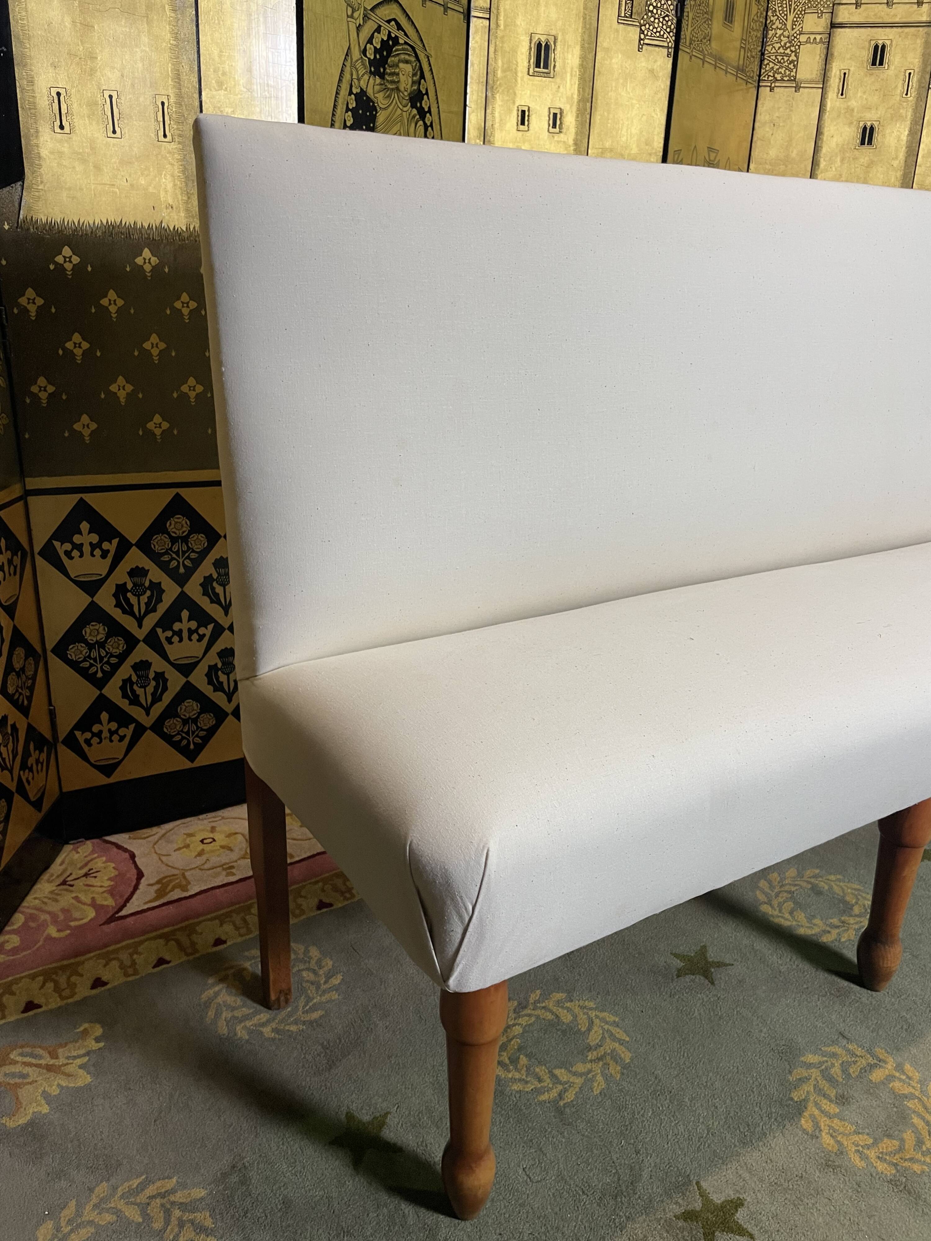 Restored brasserie bistro bench