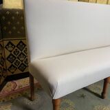 Restored brasserie bistro bench