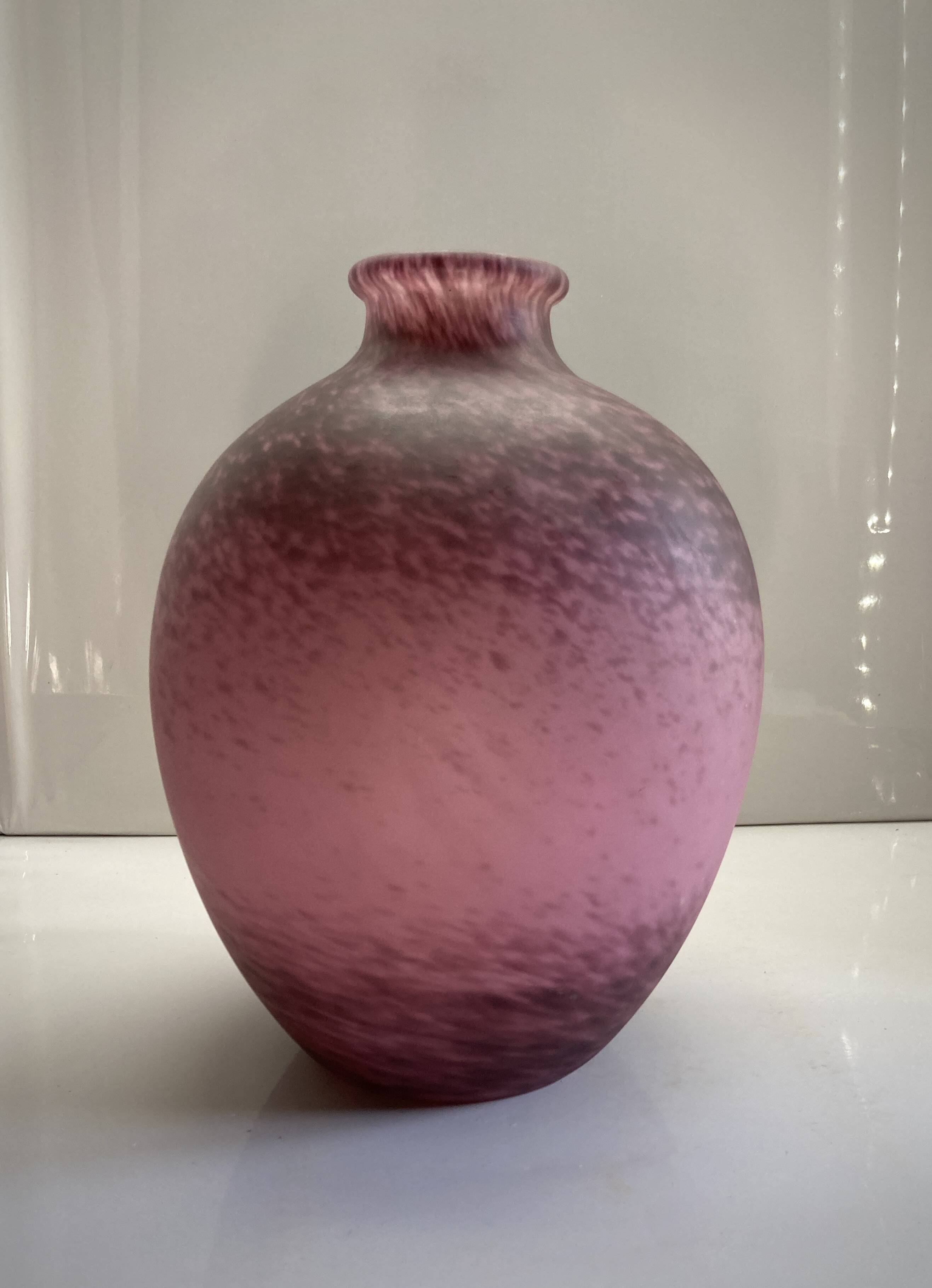 Marmoreal vase by André Delatte Nancy France