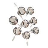8 ice cream cups with 8 spoons