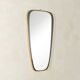 Italian wall mirror with brass frame, 1950s