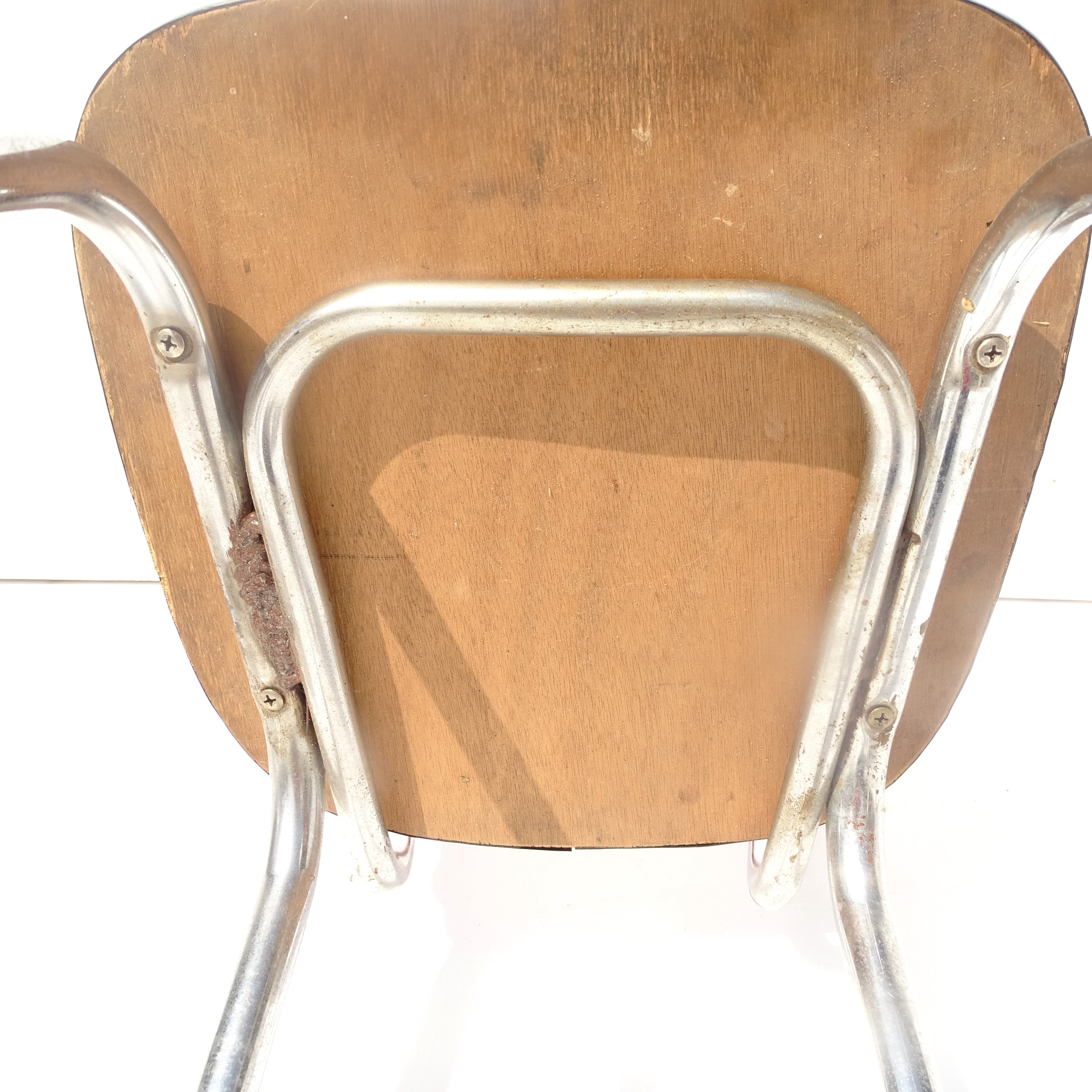 Lot 4 chaises formica rouge