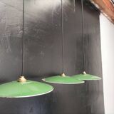 Three enamelled sheet metal suspensions