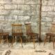 Series of 4 scandinavian design chairs fanett style Ilmari tapiovaara vintage 1960