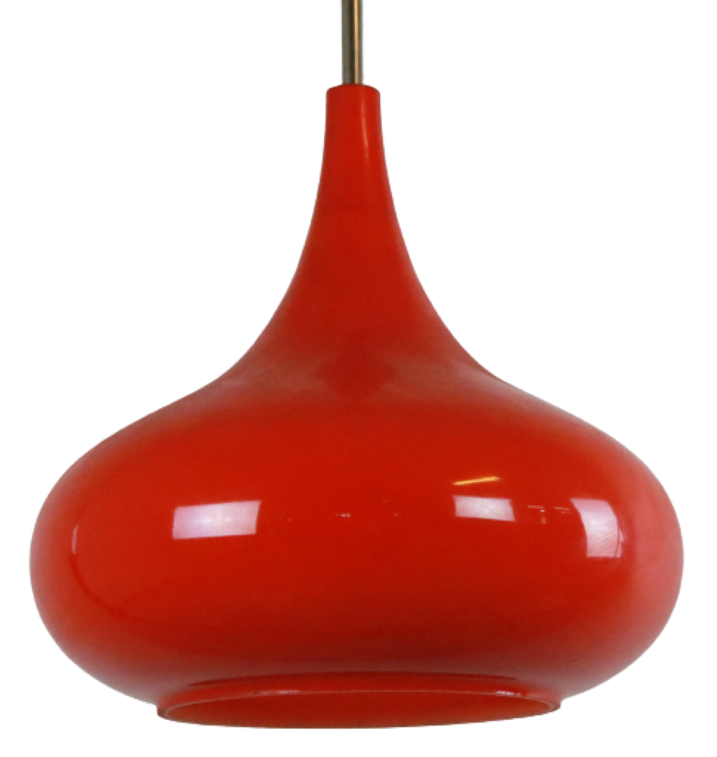 Glass pendant lamp orange