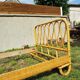 Bed rattan a person