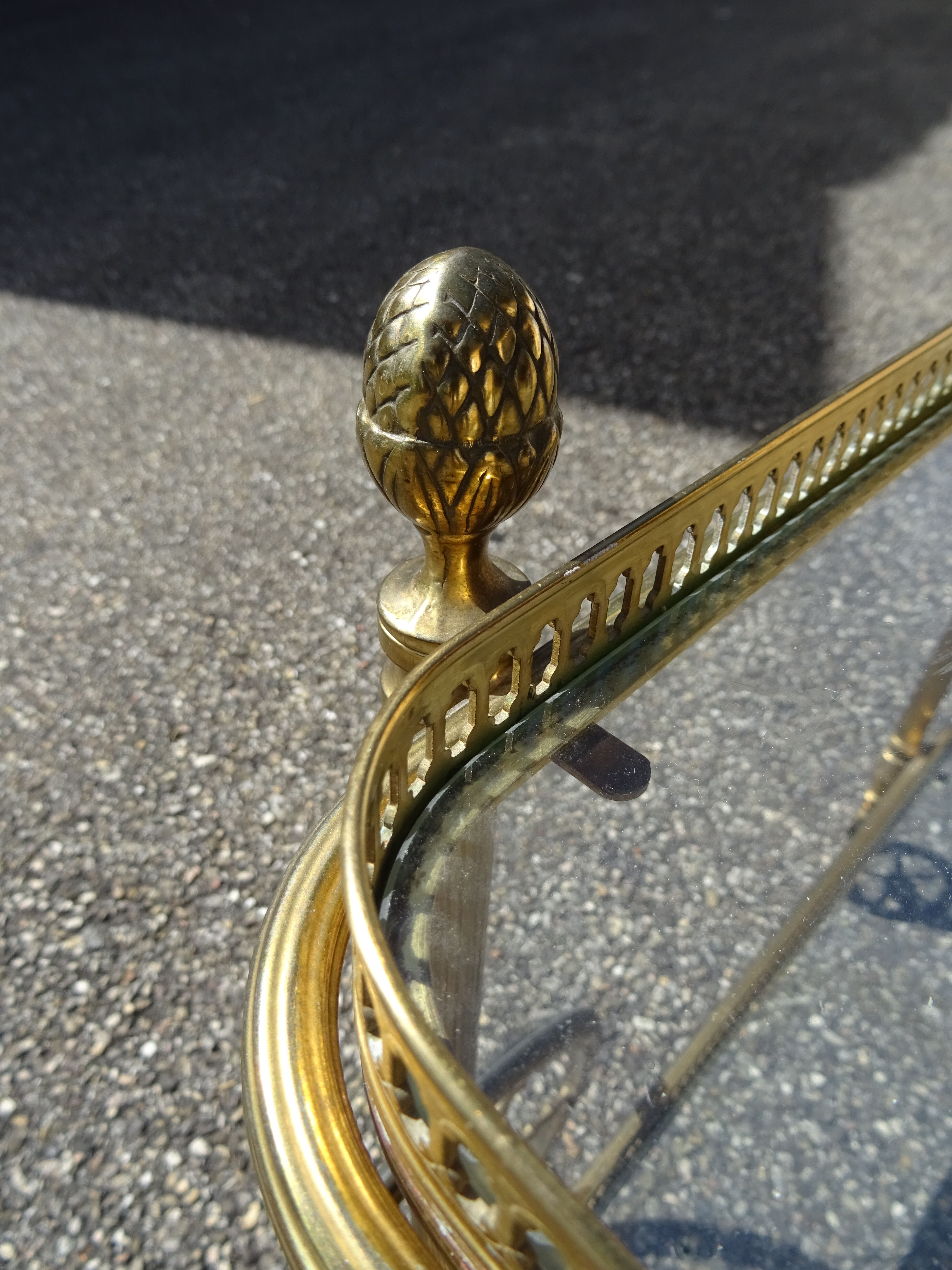 Rolling serving table in neo-classical Louis XVI style.