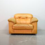 Striking De Sede DS101 Cognac Leather Lounge Chair DS17. Switzerland, 1970s