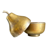 Golden brass pear box