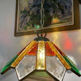 Poliarte pendant lamp by Longobard in murano glass, 1980s