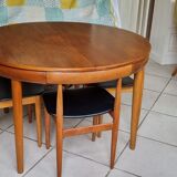 Scandinavian teak dining table and 4 chairs Hans Olsen Frem Rojle