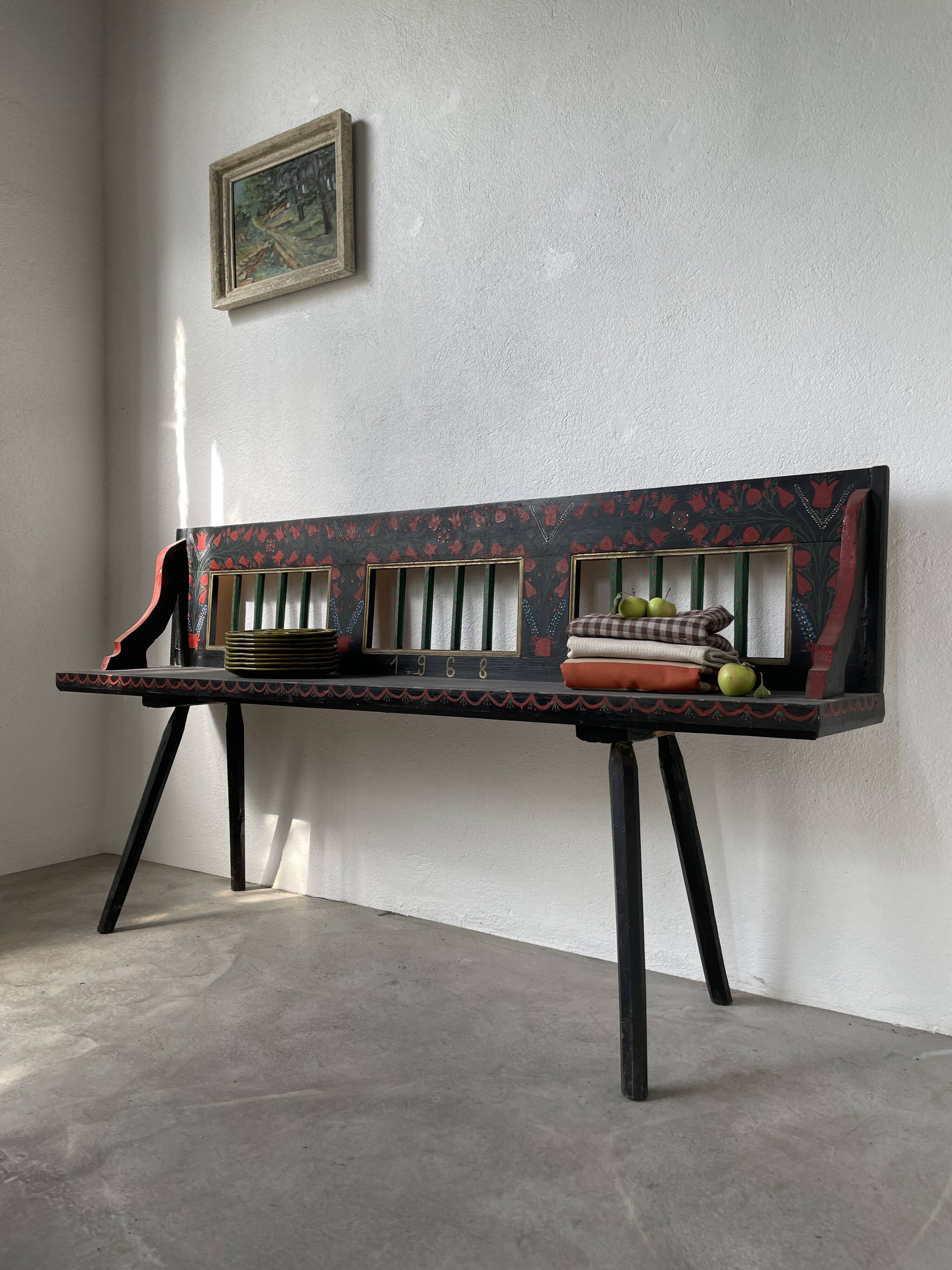 Moldavian bench 1968 polychrome