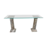 Vintage marble column console table Italy, 1960s