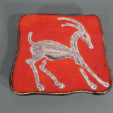 Vintage ceramic wall plate ibex décor nissy annecy the potter of the lake