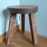 Brutalist tripod stool wabi sabi