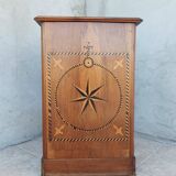 Inlaid walnut entryway sideboard