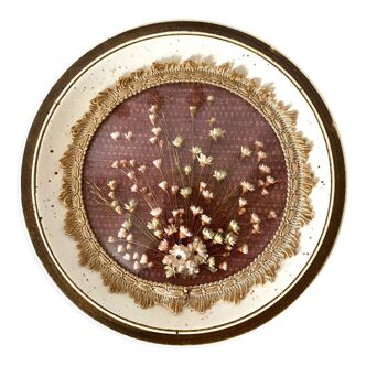 Decorative plate longchamp dried flowers