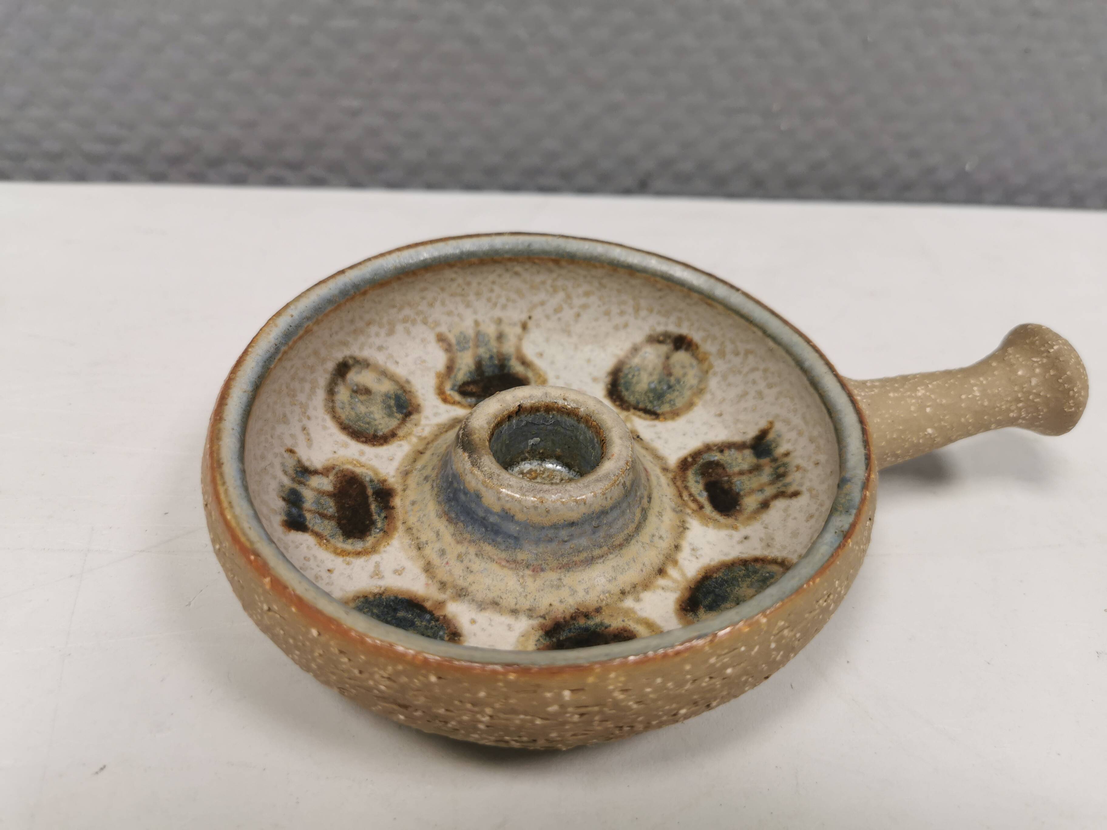 Ceramic candlestick from Danish Søholm 1980s.