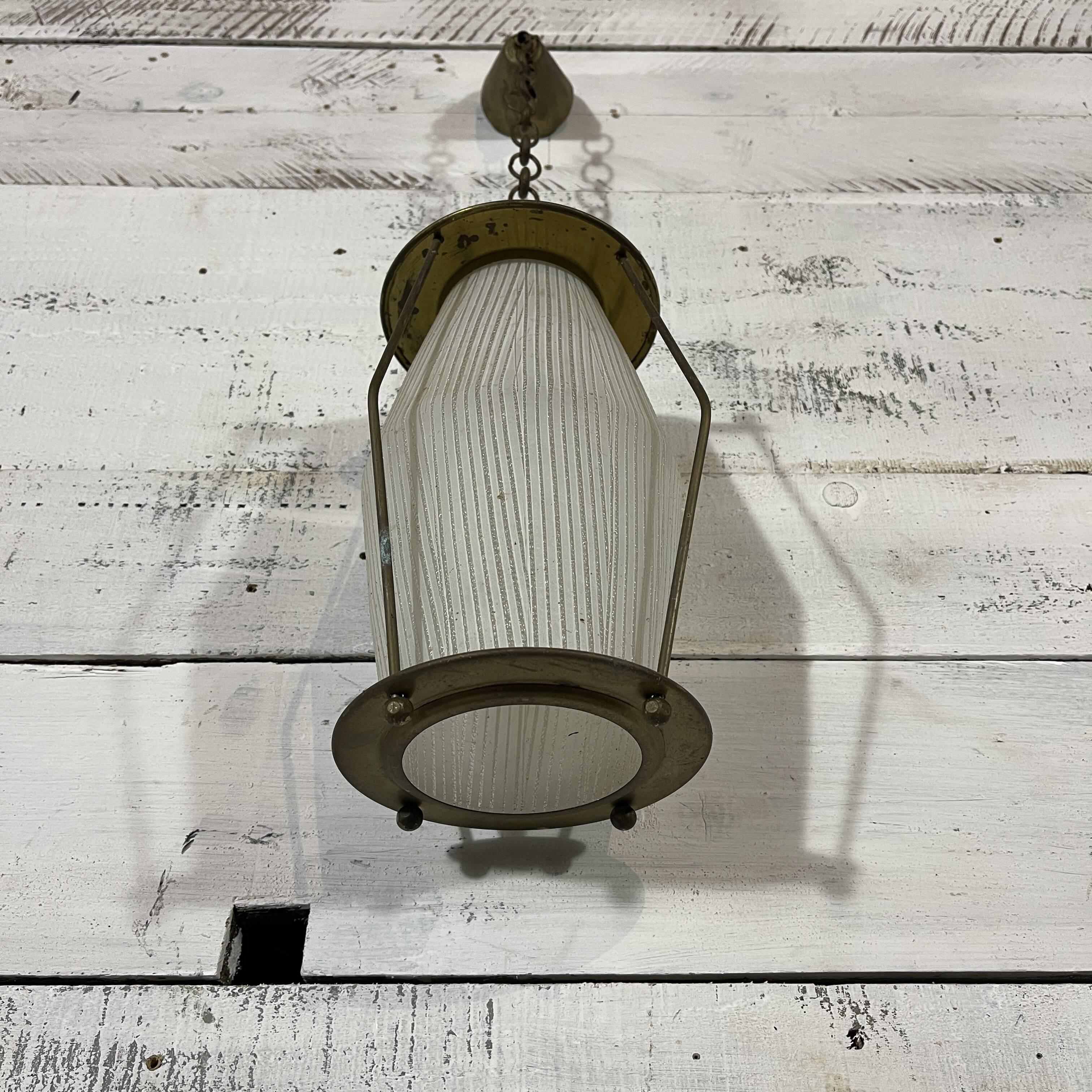 Vintage brass pendant light