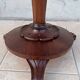 Art Nouveau side table in walnut and marble