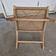 Pair of armchairs low solid wood and braided rope