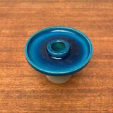 Danish ceramic candlestick from the mid-century by Herman A. Kähler for Hak, 1960s.