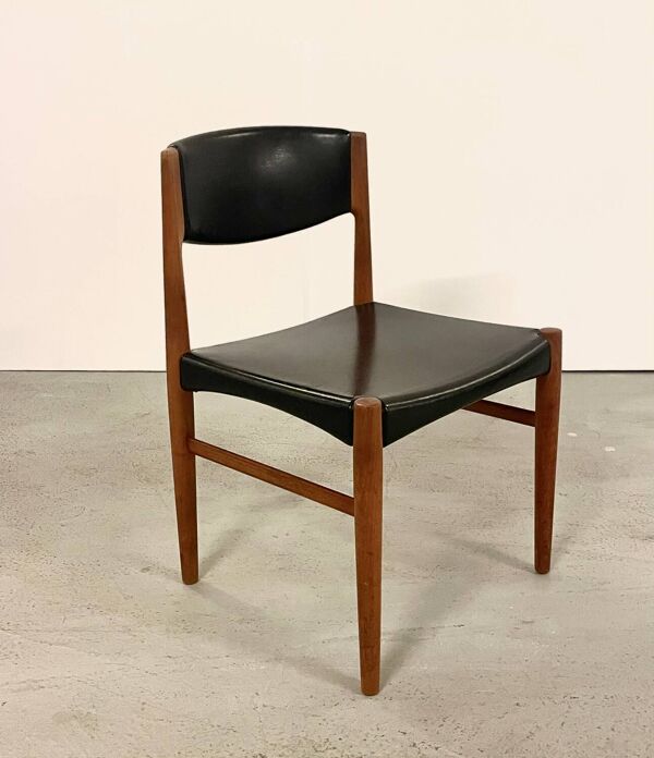 4x Chaises scandinaves en teck par Grete Jalk MidCentury années 60