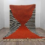 Azilal rug woven in natural wool 250cm x 150cm