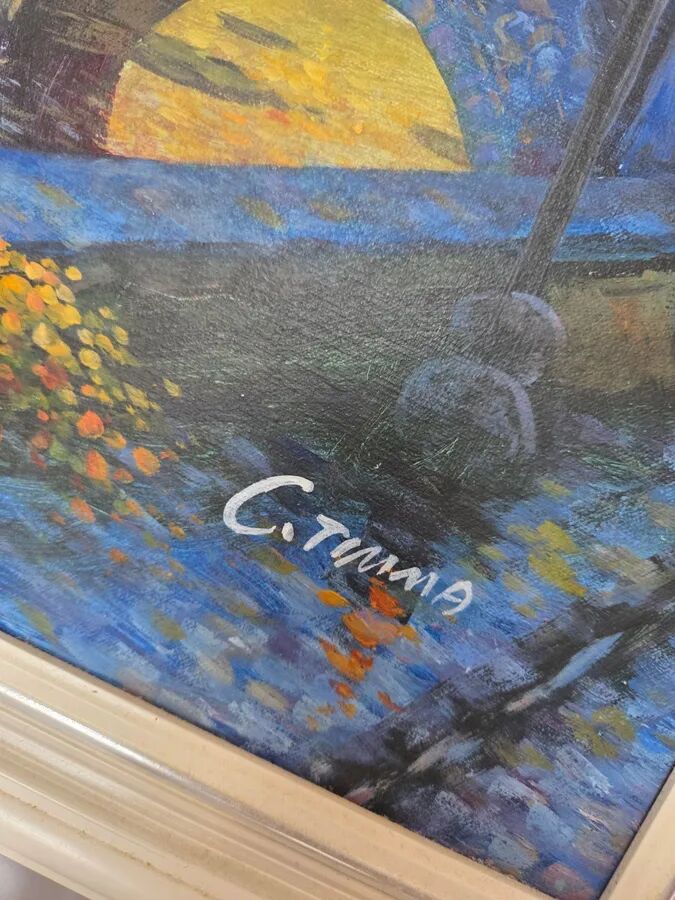 Paris painting signed C.Timma landscape