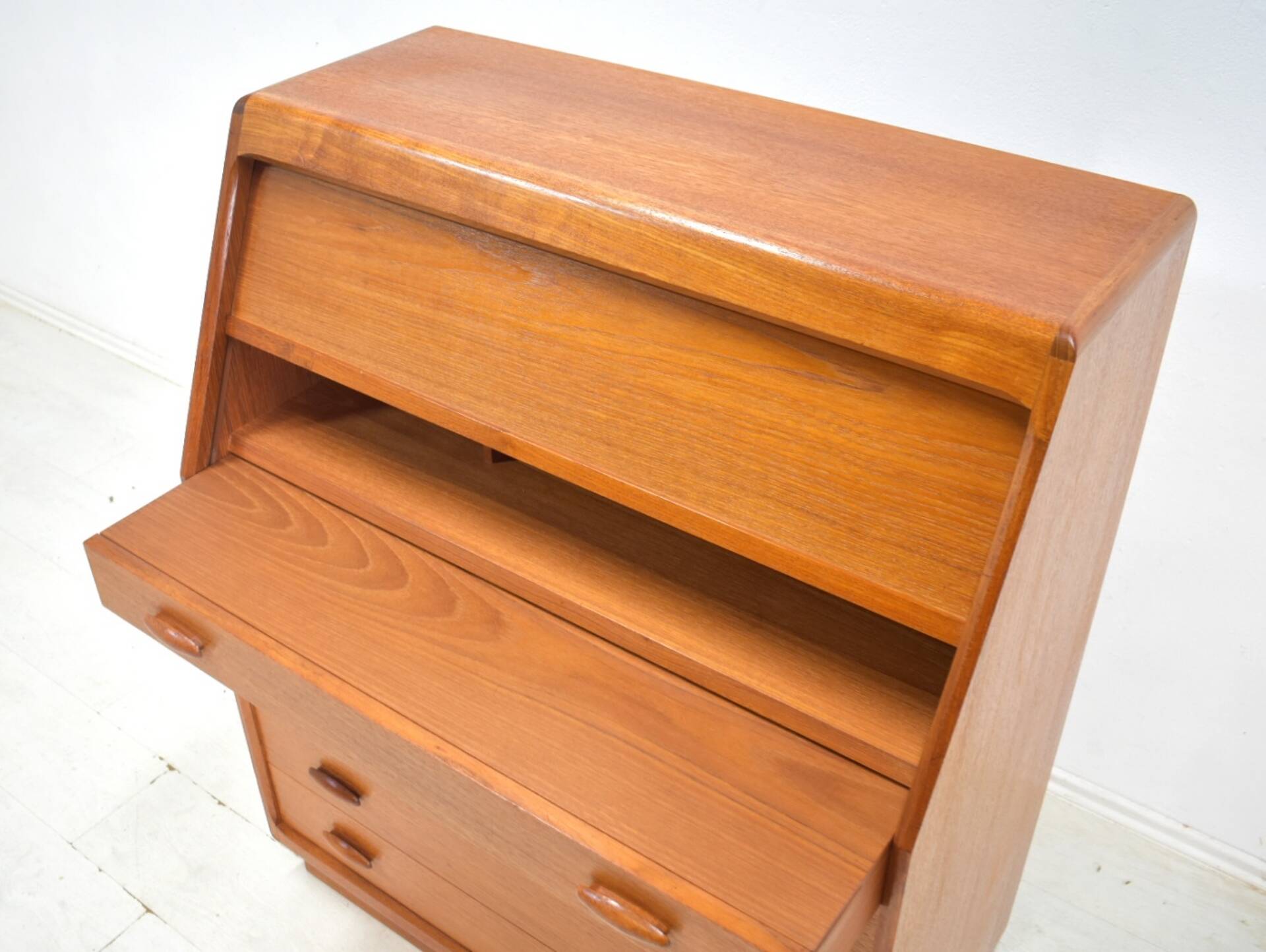 Teak Secretary by Dyrlund denmark 1960s desk Vintage Mid Century 