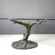 Table à manger vintage en forme d'arbre sculpté, années 1970