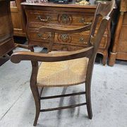 Old 19th century walnut straw armchair n° 2