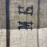 Old linen lampshade with monogram and fern by Henri Matisse