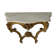 Console style louis xv, bois dorée et marbre, xixème siècle