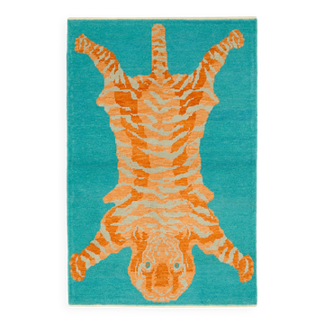 Turkish Handknotted Wool Tiger Rug  123 cm x 184 cm
