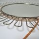 Round mirror flower vintage metal