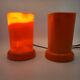 Designer lamp in orange plastic Space Age Vintage 1970 Vintage set of 2