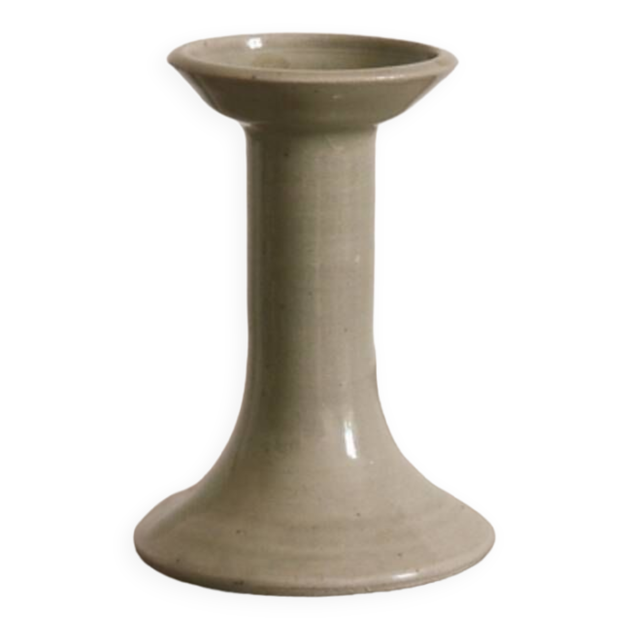 Minimalist cream ceramic candle holder