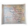 Old school map Vidal Lablache France Canals No. 6.