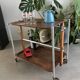 Textable folding table serving tray