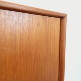 Vintage Scandinavian modernist wardrobe in teak and metal from the 1960s.