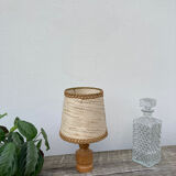 Bedside lamp in wood and wool 1970