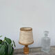 Lampe de chevet en bois et laine 1970