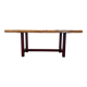Handmade table and top, made with recycled fir materials