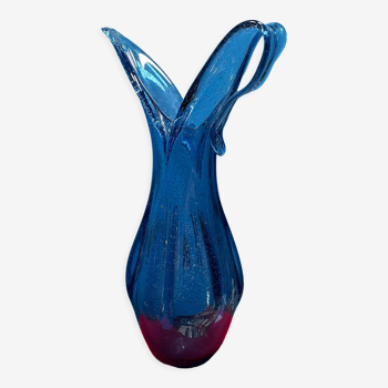 Vase artisanal bleu