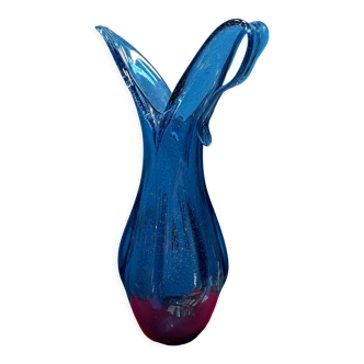 Vase artisanal bleu