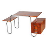 Bureau en noyer Bauhaus par A. Lurcat pour Kovona, République tchèque, années 1940.