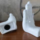Pair of hands ceramic bookends 1970-80 Netherlands