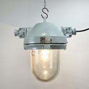 Lampe industrielle grise antidéflagrante, années 1970